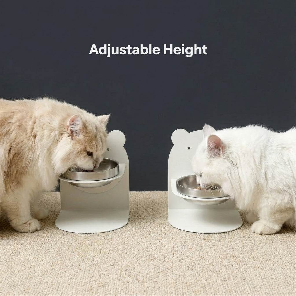 Magnetic Height Adjustable Cat Bowl