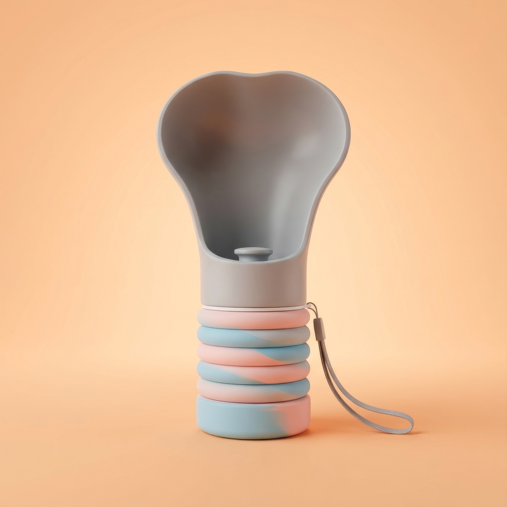 Bone Shaped Compressible Dog Water Bottle 550ml