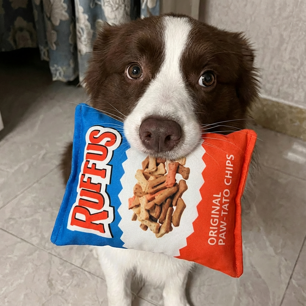 Funny Chips Plush Toy for Dogs
